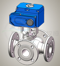 电动四通球阀